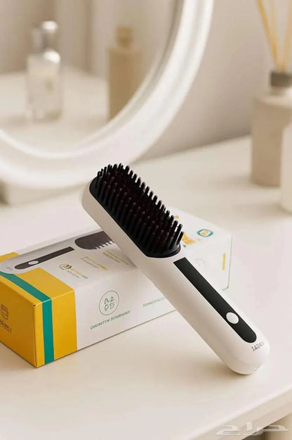 Premium Wireless Hair Styling Straightener Brush_High Quality Battery time